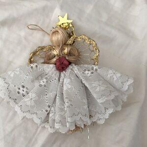 Handcrafted Lace Angel Ornament